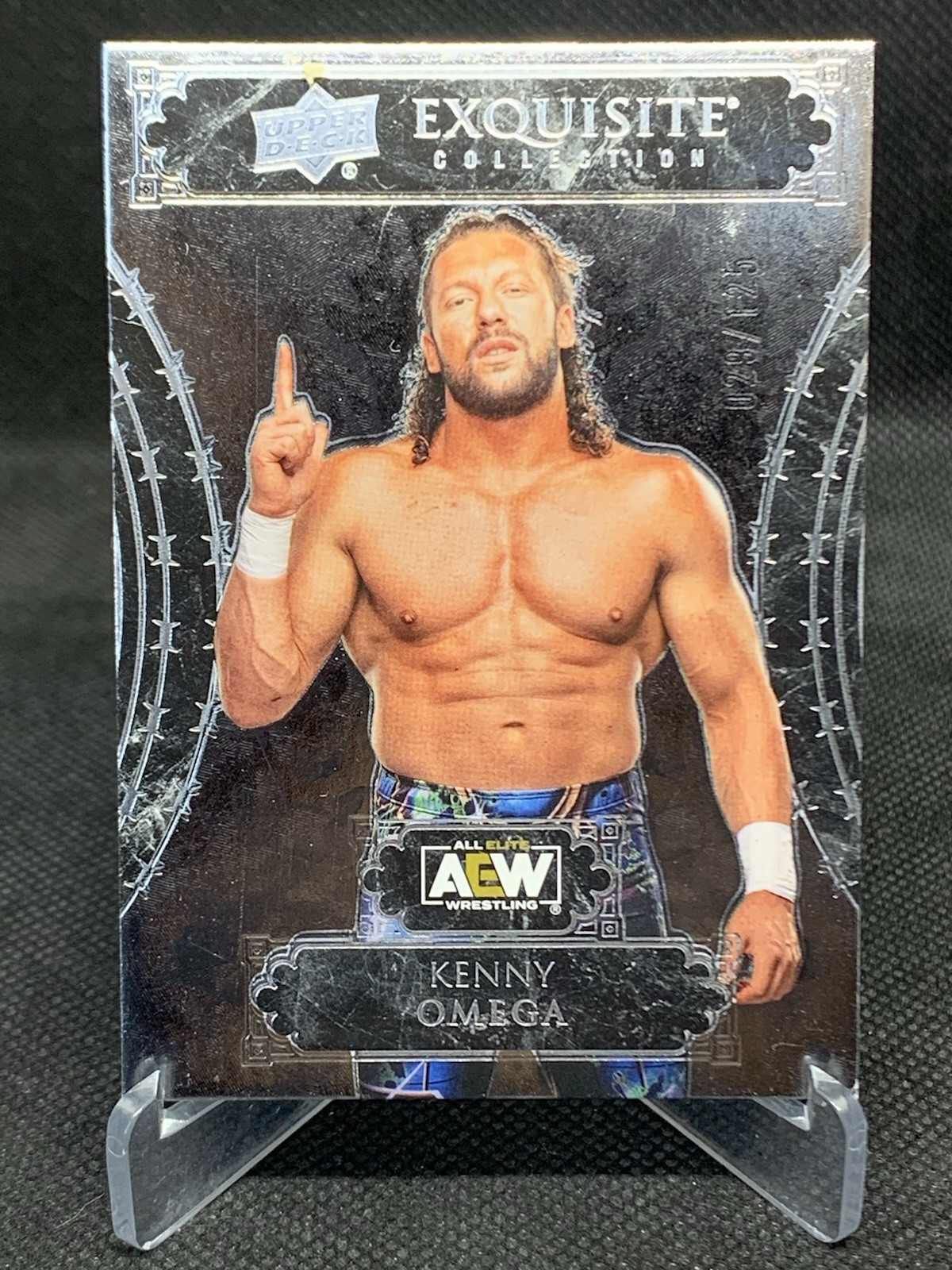 Kenny Omega #26 Wrestling Cards 2024 Upper Deck Black Diamond AEW Exquisite Collection trading card — raw and PSA graded price guide