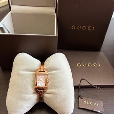 [Used] GUCCI 6800L YA068583 Women's Bangle Watch Quartz MOP Dial Pink Gold Used