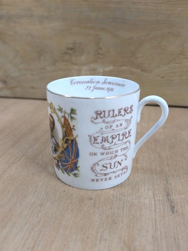 1911 Antique HARRODS King George V & Mary Coronation Souvenir Small China Mug - Picture 3 of 10