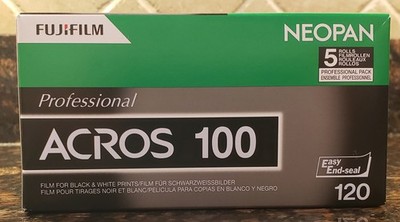 FUJI FUJIFILM NEOPAN ACROS 100 120  BLACK AND WHITE FILM 5 ROLLS