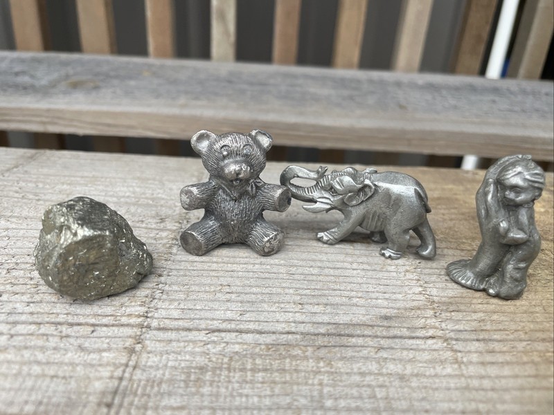 Pewter & Iron Miniatures Lot Of 4
