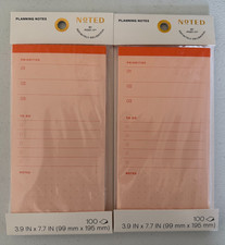 Noted by Post-it Planning Notes Lot of 2 To Do Pads Peach 100 Sheets New