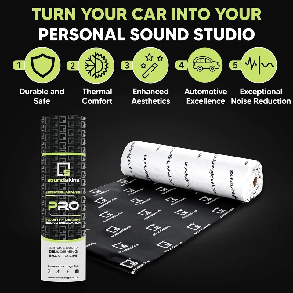 SSK-SSPRO-1 Car Sound Deadening Material - 180Mil/4.5Mm Triple Layer - 11 Sqft. - Image 3 of 4