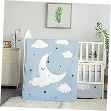 Sleeping Moon Baby Nursery Crib Bedding Set, 3 Piece Standard Size Crib