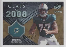 2008 Upper Deck Icons Class of 2008 Rainbow Gold /99 Jake Long #CO7 Rookie RC