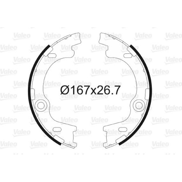 Valeo 564186 Bremsbackensatz Feststellbremse FüR KIA Hyundai Sportage Ix35 SL-image