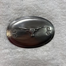 Vintage buckle Western Style Brands and Long Horn Steer raised design