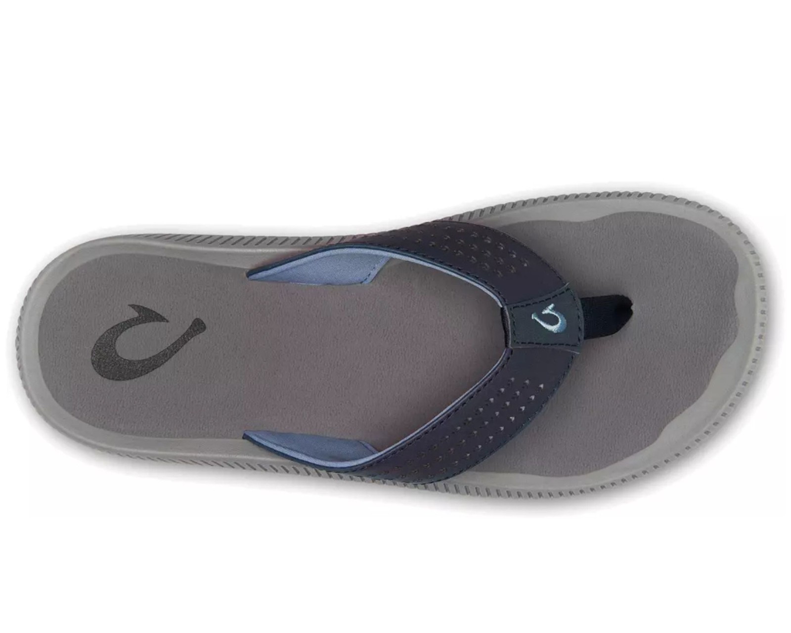 OluKai Men's Ulele Sandals Color: Blue Depth/Charcoal Size: 12