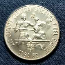 Mittelamerika Silber M&uuml;nze 5 Pesos Feinsilber Ag 999