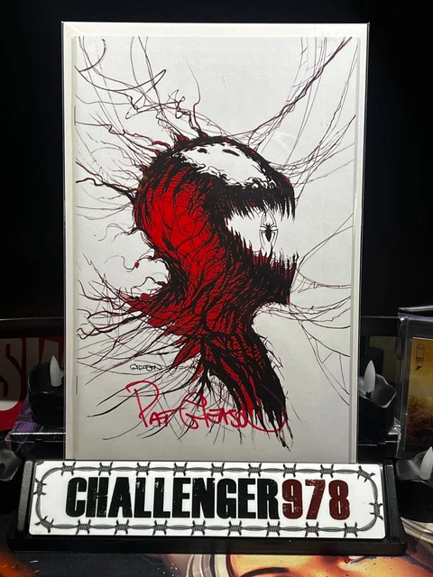 CARNAGE Black White & Blood #1 Patrick Gleason SIGNED VIRGIN w/ COA