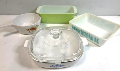 Vintage Pyrex, Slice Of Life Baking Dishes, CorningWare Blue 1.5QT w/Lid, More