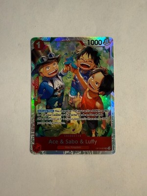 Ace & Sabo & Luffy OP13-007 SR Holo Carrying On His Will One Piece TCG NM