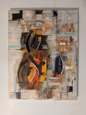original abstract acrylic painting on canvas ''Sleeping''