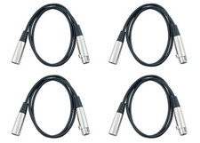 Cable Up DMX-XX510-FOUR-K Cable, DMX 5pM-5pF 10ft 4-Pack