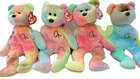 SALE Vintage ty Peace Beanie Babies/Lot Of 4 Assorted Color Variations/New