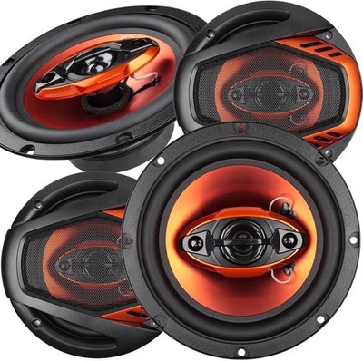 4x STX AUDIO  6.5'' 4-Way  Car Audio Stereo Coaxial Speakers 1300 watt x4