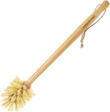Nature Bamboo Bottle Brush with Sisal Bristle - Long Handle Hanging Design Cl...