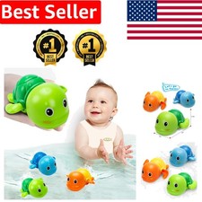 Floating Wind-Up Turtle Bath Toy Set for Toddlers 1-3 - Engaging Bathtub Fun 