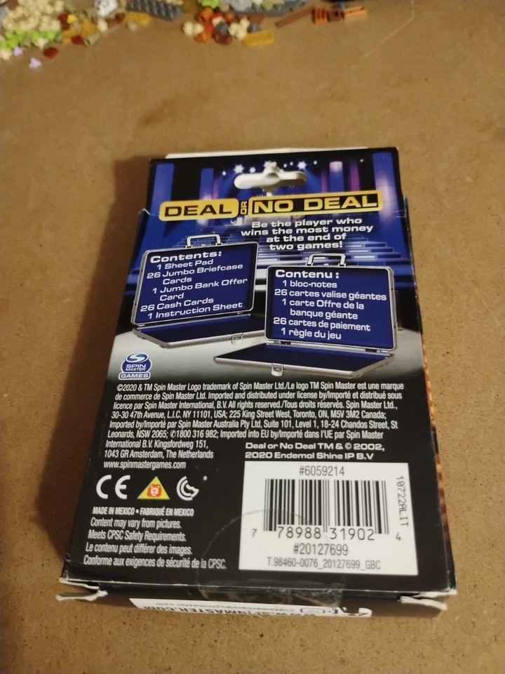 Deal or No Deal, Jumbo Card Game, Spinmaster Games - Image 2 of 3