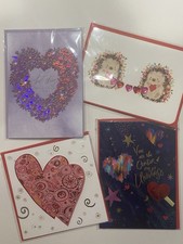 4 PAPYRUS lot VALENTINE'S DAY greeting cards envelopes NEW Love Friends Kids