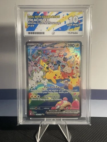 Pikachu Ex 149/128 30th Celebration Special Illustration Rare Ace 10