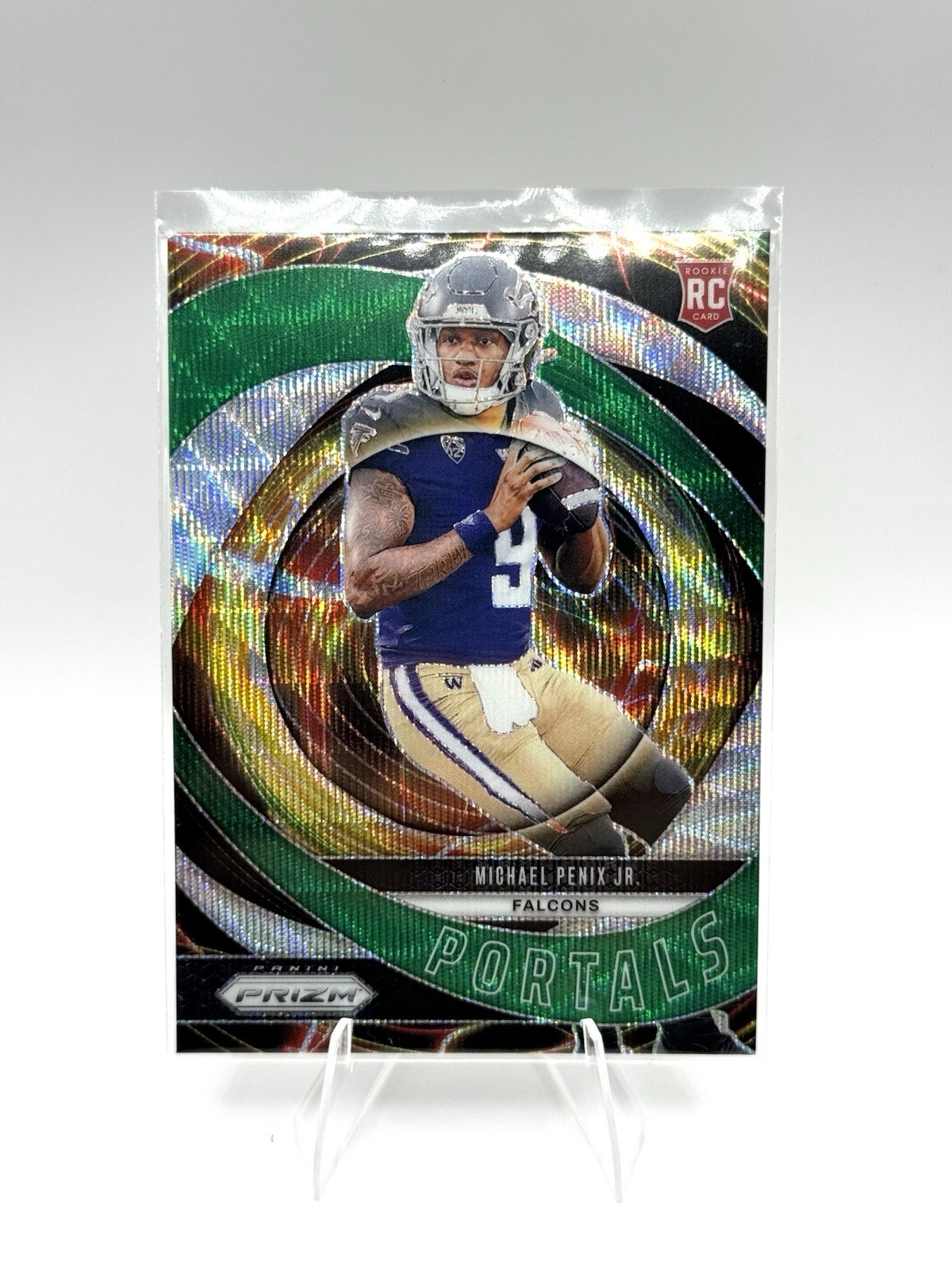 2024 Panini Prizm - Portals Michael Penix Jr. #6 Green Wave Prizm (RC)