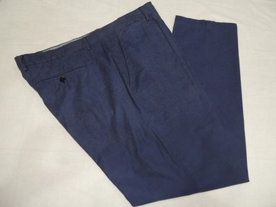ETRO Men's Blue Cotton Floral Pattern Slim Fit Pants Trousers 58 - 42X29