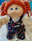 Classic 1985 Coleco Cabbage Patch Kid, Red Braids, Blue Eyes, HM3, RARE OVERALLS