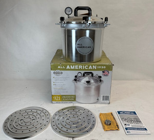 Used -All American 21.5 qt. Pressure Cooker with 2 Racks - FREE S/H