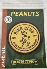 Pintrill X Peanuts Woodstock Bird Club Since 1974 4" Patch NEW