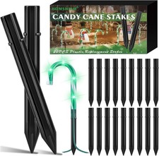 20PCS Replacement Stakes for Christmas Candy Cane Lights Outdoor, Plastic Candy