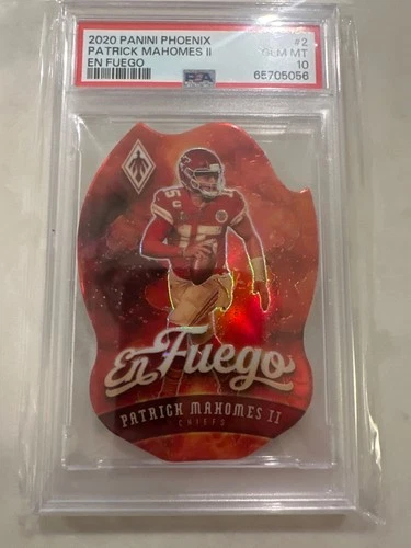 Case Hit PSA 10 Patrick Mahomes 2020 Phoenix En Fuego Orange Refractor SSP
