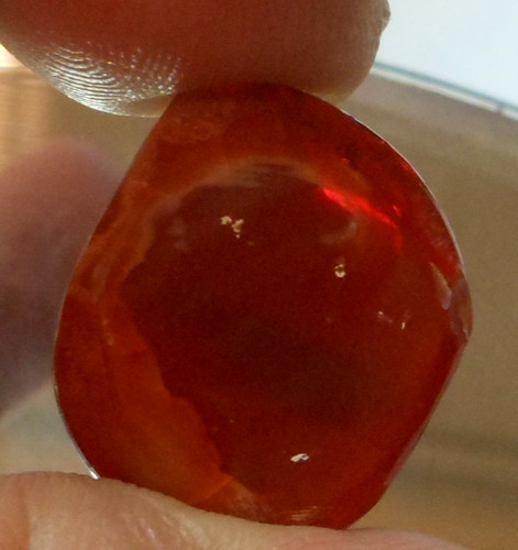 Mexican Fire Opal facet rough Lapidary Jalisco 21.95ct total RED color