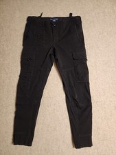 VTG RARE Ralph Lauren Paratrooper Pants Women size 12 Black Military Cargo