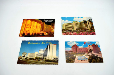 Lot of 4 Vintage Postcards Riviera CASINO LAS VEGAS 50's, 60's & 70's