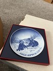 BING & GRONDAHL 2014 Christmas Plate - NEW in BOX!  Sled Ride in the Snow  — photo 2