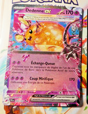 Pokemon Français Card Holo Carte Dedenne EX 093/193 FR PAL NM 2023