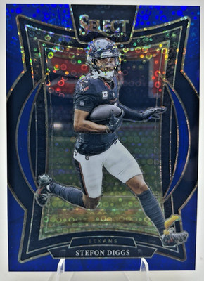 2024 Panini Select - Concourse Stefon Diggs #94 Blue Disco Prizm 4/25 Texans