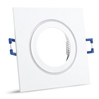 QW-2 Einbaustrahler Weiß Eckig IP44 Inkl. GU10 Fassung Deckenspot Bad Deckenspot