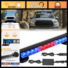 12 Led Wireless Red Blue Strobe Light - 14 Magnetic Mount 12v Emergency Light 12 Led Wireless Red Blue Strobe Light - 14 Magnetic Mount 12v Emergency Light
