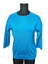 Hermes NWT Cashmere And Silk Bleu Thalassa Pullover Sweater EU Size 38