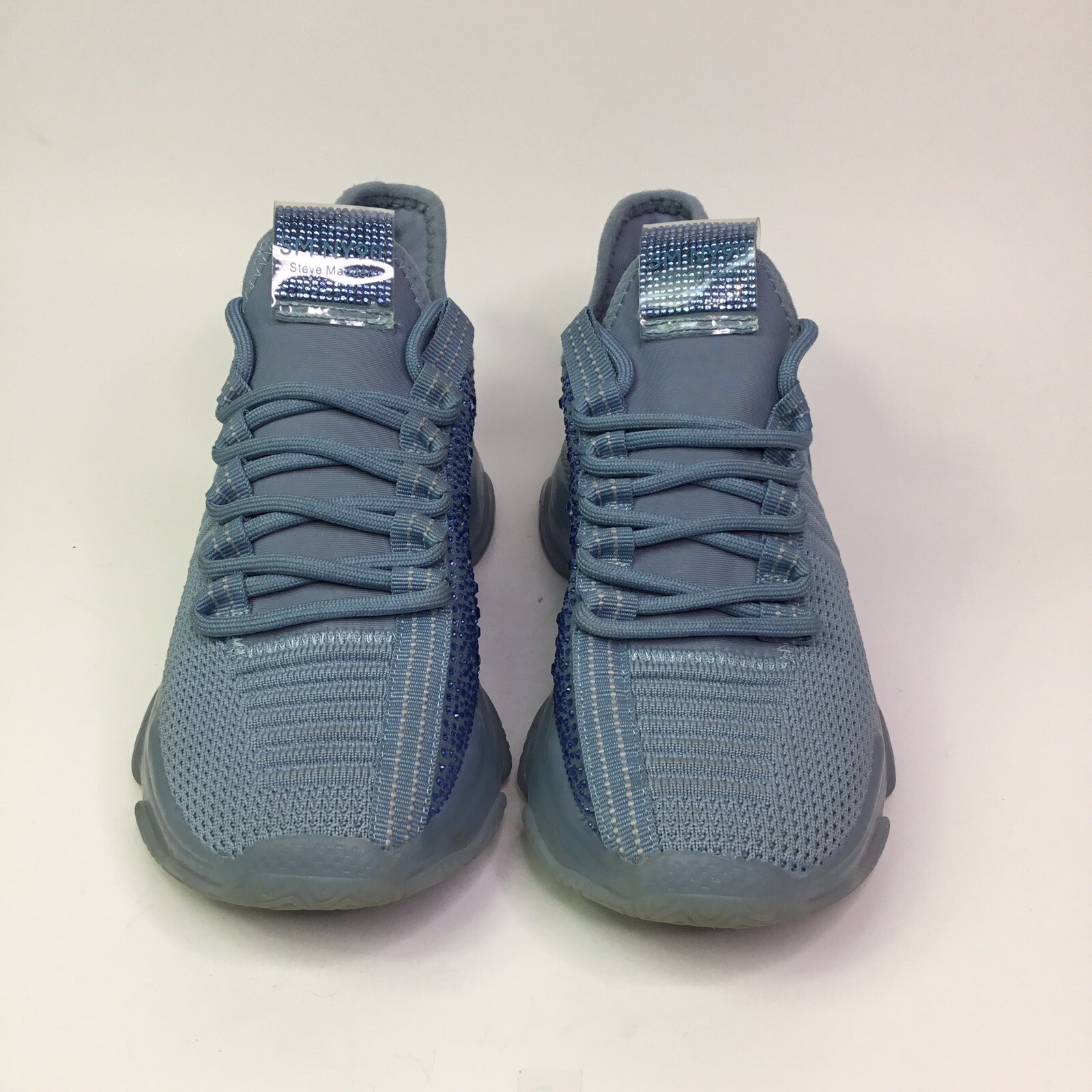 Steve Madden SM NY90 MAXIMA Womens Sneakers Baby Blue Rhinestones Size 7.5M image 4