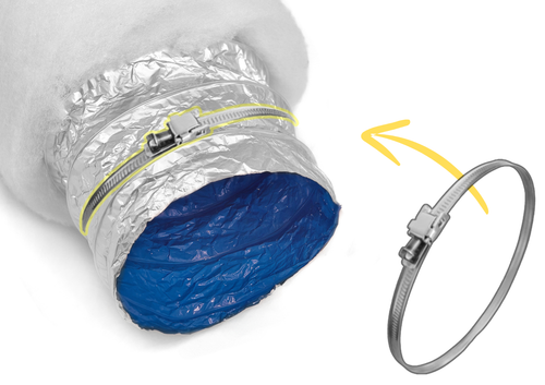 Systerm isoliertes HYGIENISCHES Kanalrohr 10m runde Form Aluminium/Polyester/silber - Bild 15 von 15