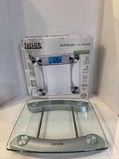 Taylor Digital Glass Bathroom Scale w Backlit Display 440lb 200kg capacity-OPEN
