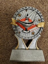 Lamp of Knowledge award trophy, educational about 4.5" tall, with your engraving
