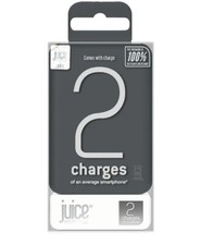 Image of (B) Juice 2 5000mAh Portable Power Bank - Black, 12 WATT, 0-50% in 50 minutes