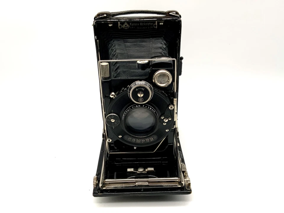 KW Patent Étui Plattenkamera Avec Carl Zeiss Tessar 1:4.5 f=12cm Compur 0 - Photo 2/4