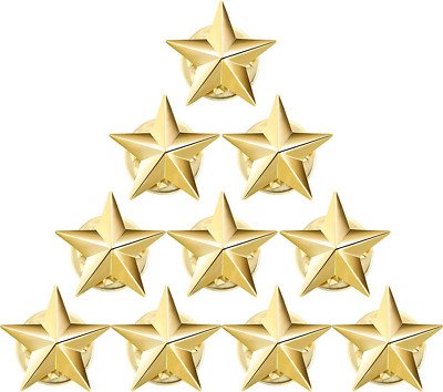 10 Pieces Star Badge Lapel Pin for 4Th of July Memorial Day Veterans Day Party 