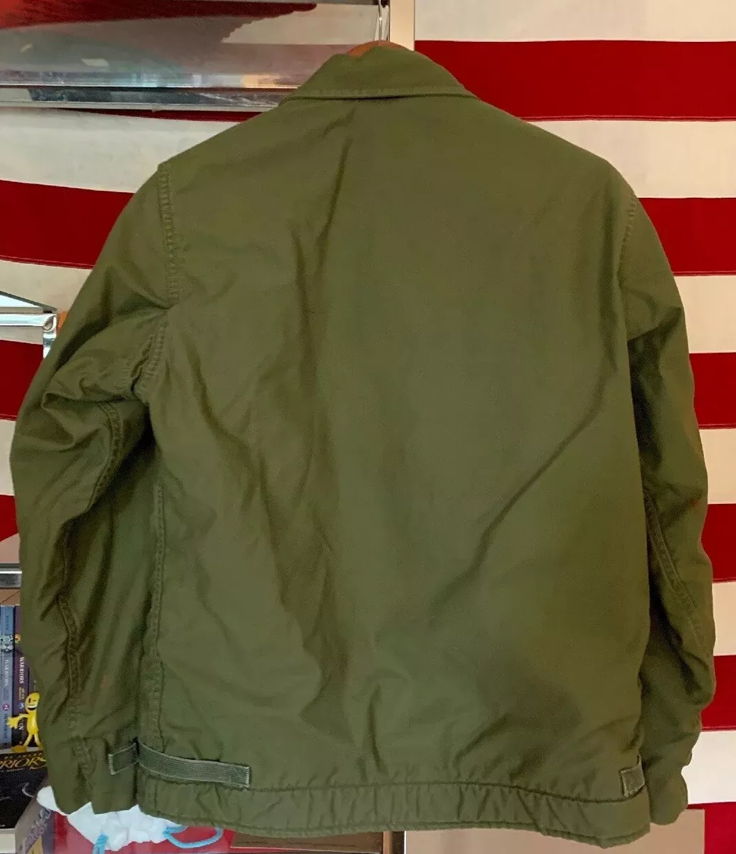 Vintage 60s Vietnam War USN US Navy A-2 Cold Weather Permeable Deck Jacket. Rare