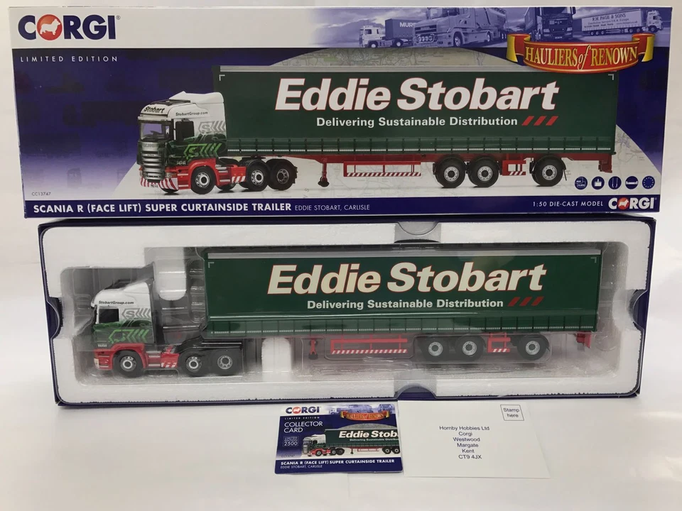 Corgi CC13747, Scania R (Face Lift) Super Curtainside Trailer, Eddie Stobart - Image 2 of 4